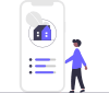Illustration of smart home devices connecting